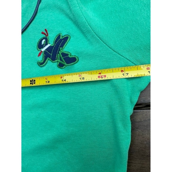 Vintage 1970s Grasshopper Appliqué Two Piece‎ Set Tee & Skirt Green Blue Novelty - Picture 6 of 12
